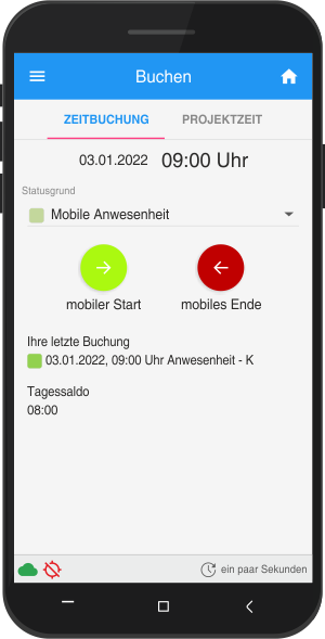 TiMaS mobile App Buchen