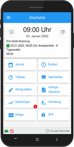 TiMaS mobile App Dashboard